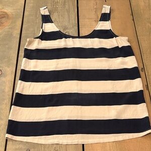 Joie Black/Tan Striped Tank Top S